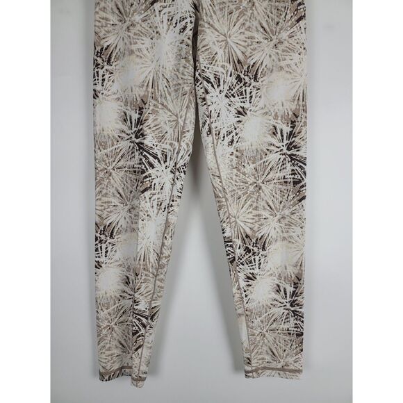 Aerie Capri Leggings M Womens White Brown High Rise Skinny Athletic - Picture 3 of 11